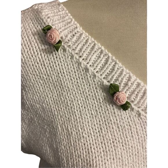 Baa Baa Black Sheep Handmade in Australia White V-Neck Short Sleeve 100% Austral - Picture 9 of 12